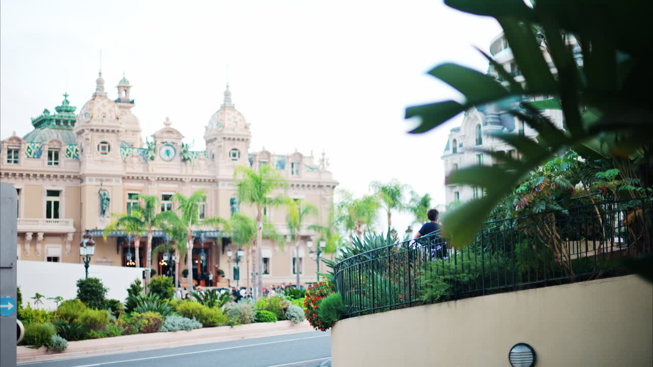 Monte Carlo, Monaco - October 4, 2024: Street view of the Monte-Carlo Casino