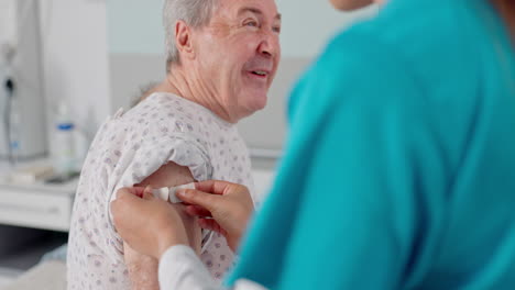 Doctor,-plaster-and-senior-man-with-vaccine