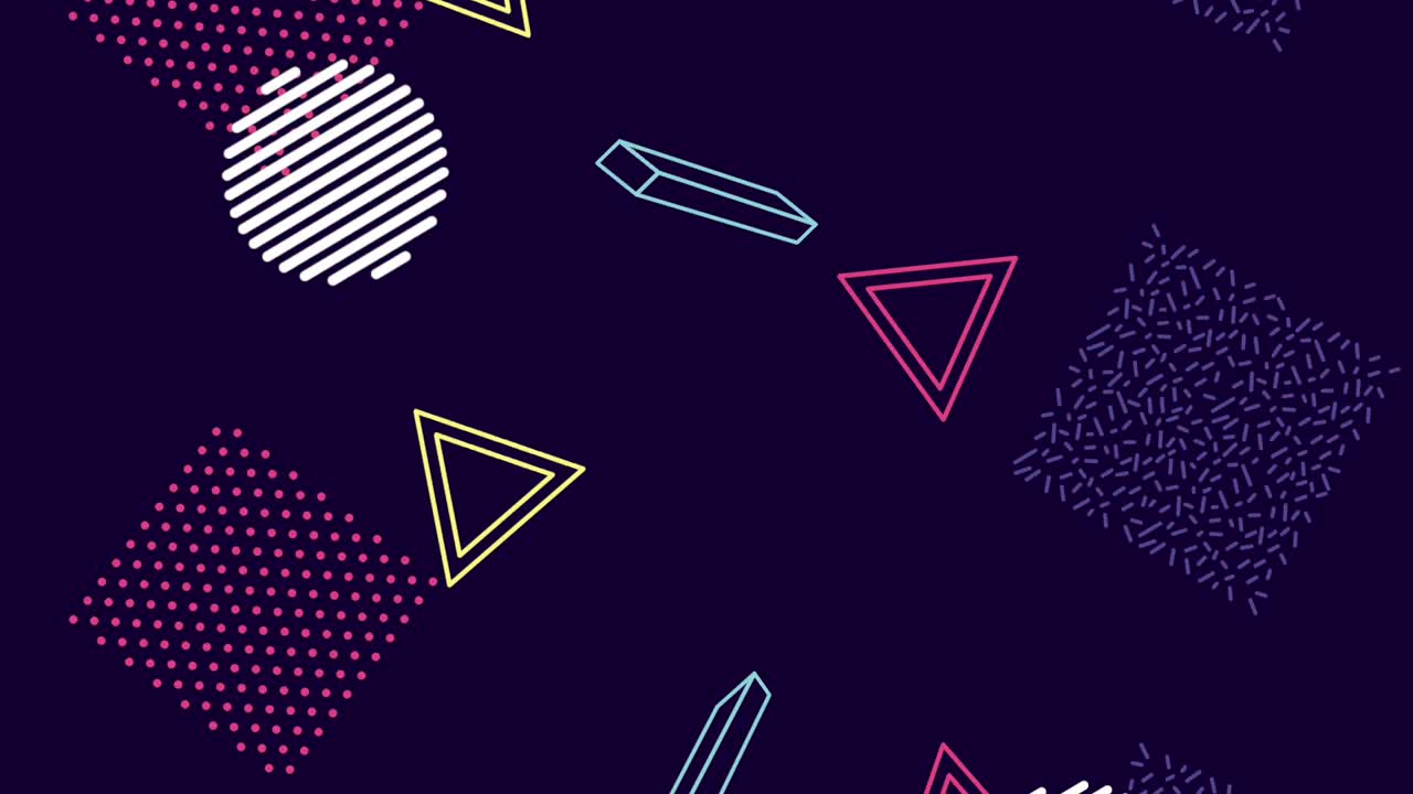 animación al estilo de memphis