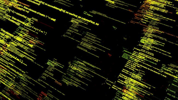 Abstrakte Computercode-Visualisierung