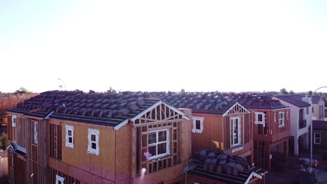 Drone-shot-of-housing-construction