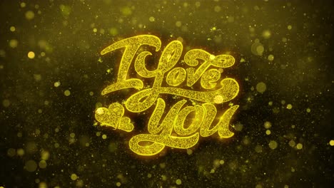 golden i love you graphic