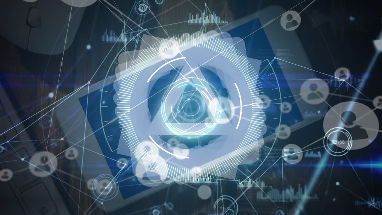 스마트 폰을 통해 데이터 처리의 애니메이션