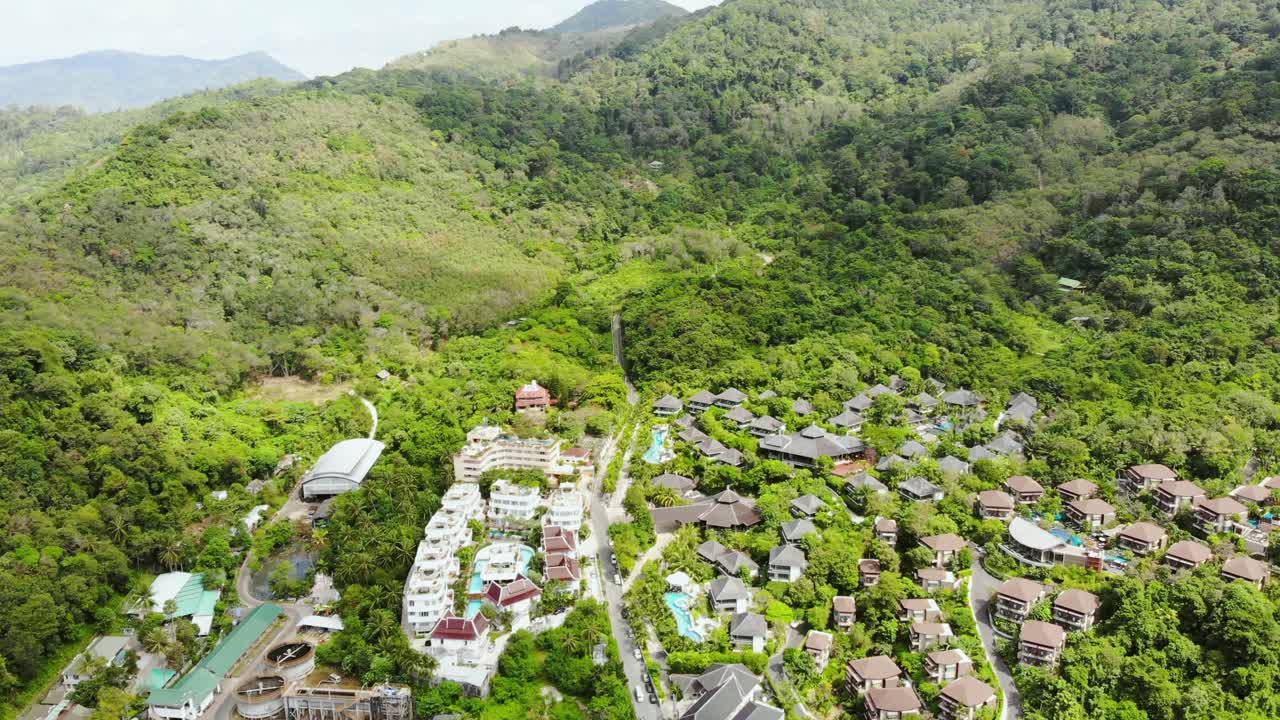 Paradise residential houses amidst lush greenery of Phuket province
