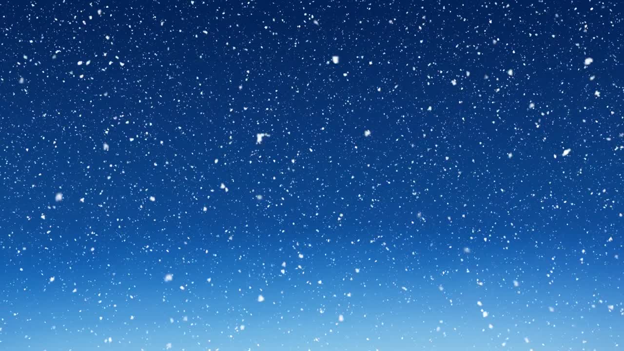 파란색 바탕에 눈이 내리고 있습니다.