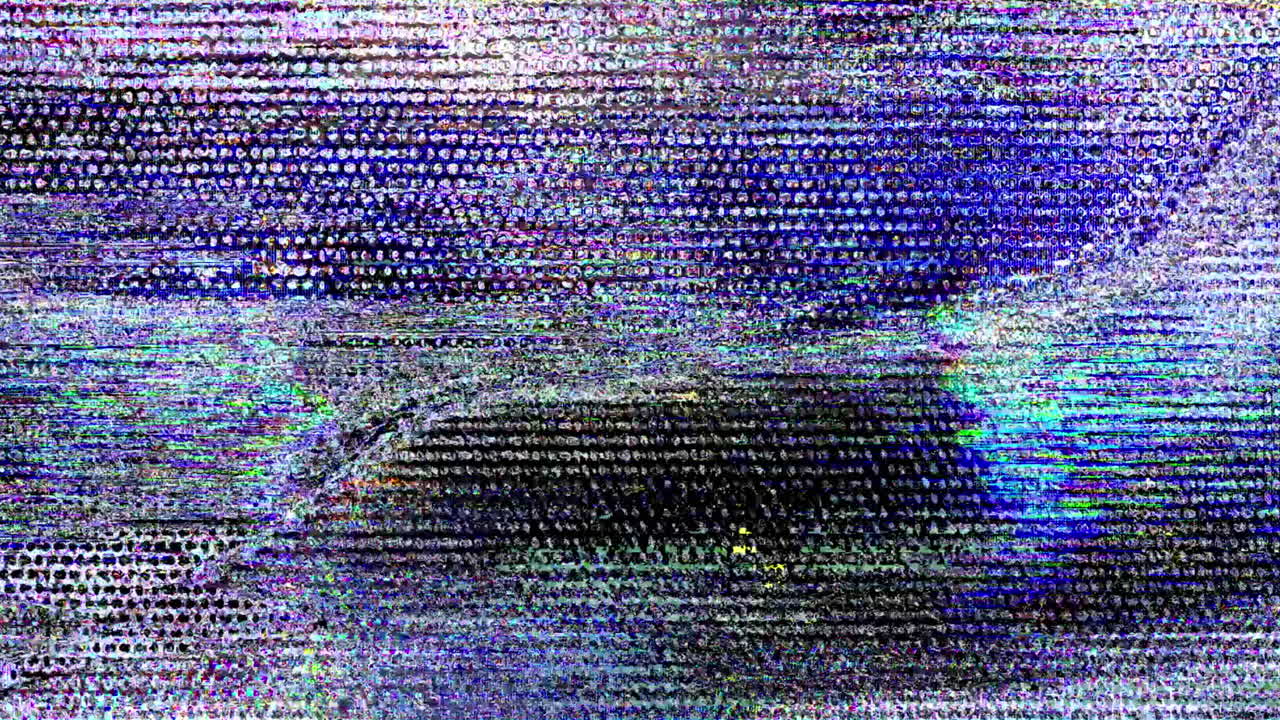 Abstract Digital Glitch Noise and Static Background