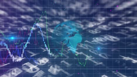 Animation-of-graph,-globe-and-binary-code