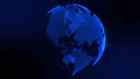 abstract world map from particles animation loop