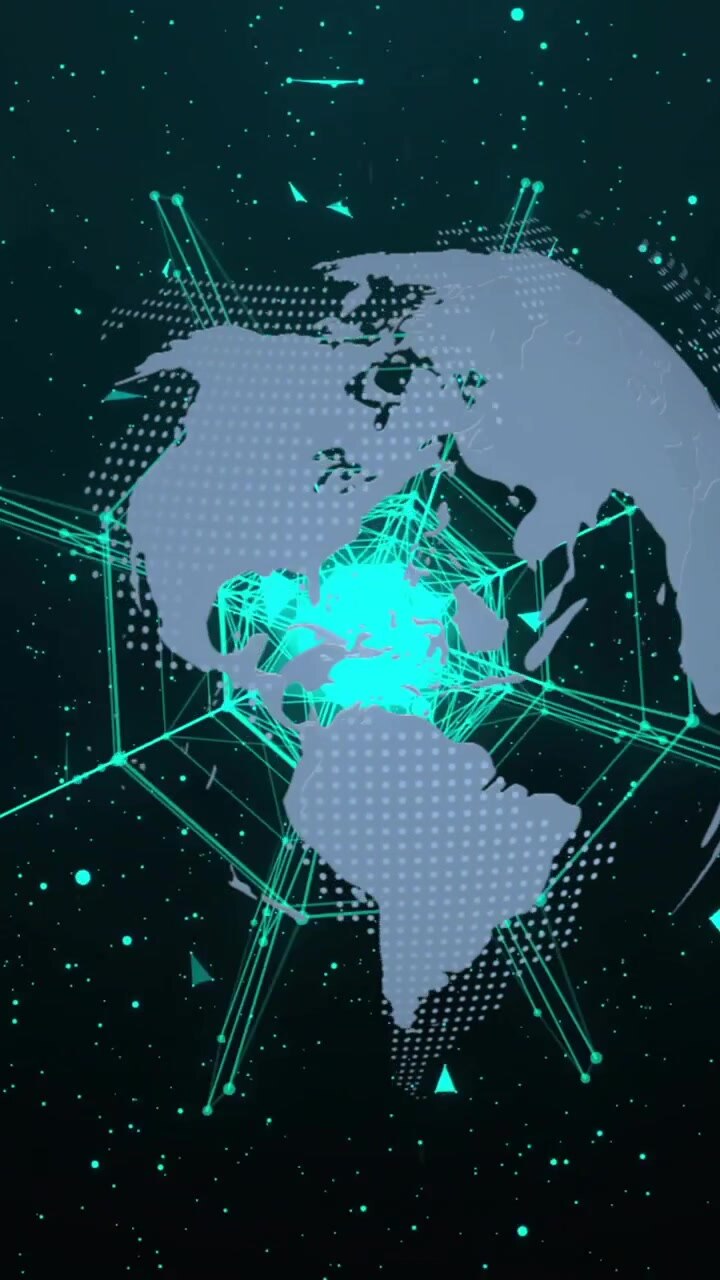 Animation of network of connections over globe