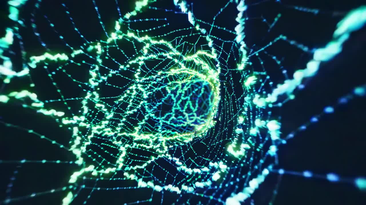 Abstract Glowing Tunnel