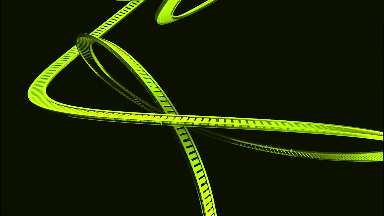 diseño abstracto de la pista de la montaña rusa verde