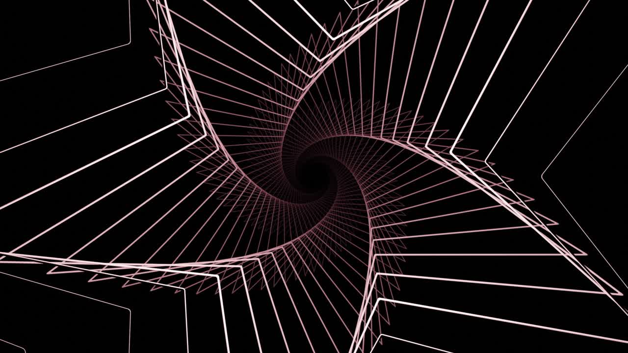 diseño de espiral geométrico abstracto en rosa y negro