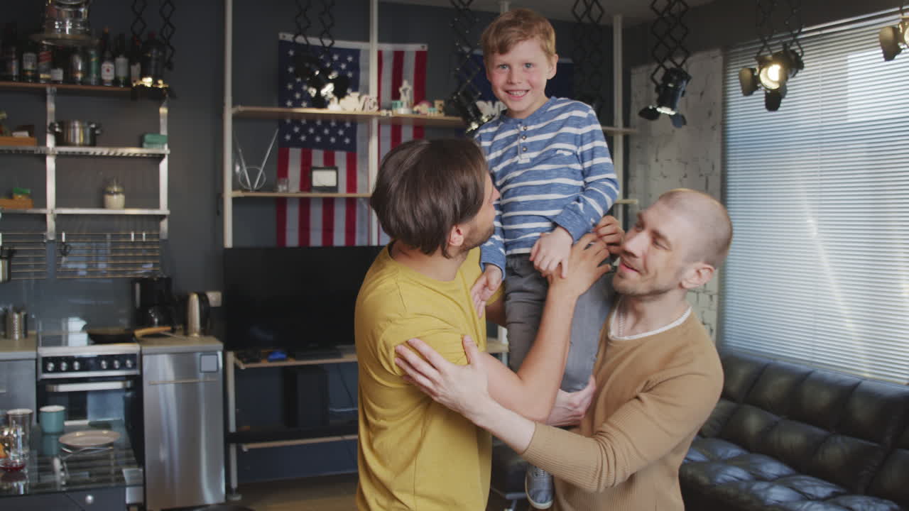 Portrait of Happy LGBTQ Family with Child