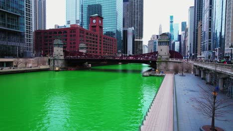 fascinating chicago aerial between buildings downtown during the st
