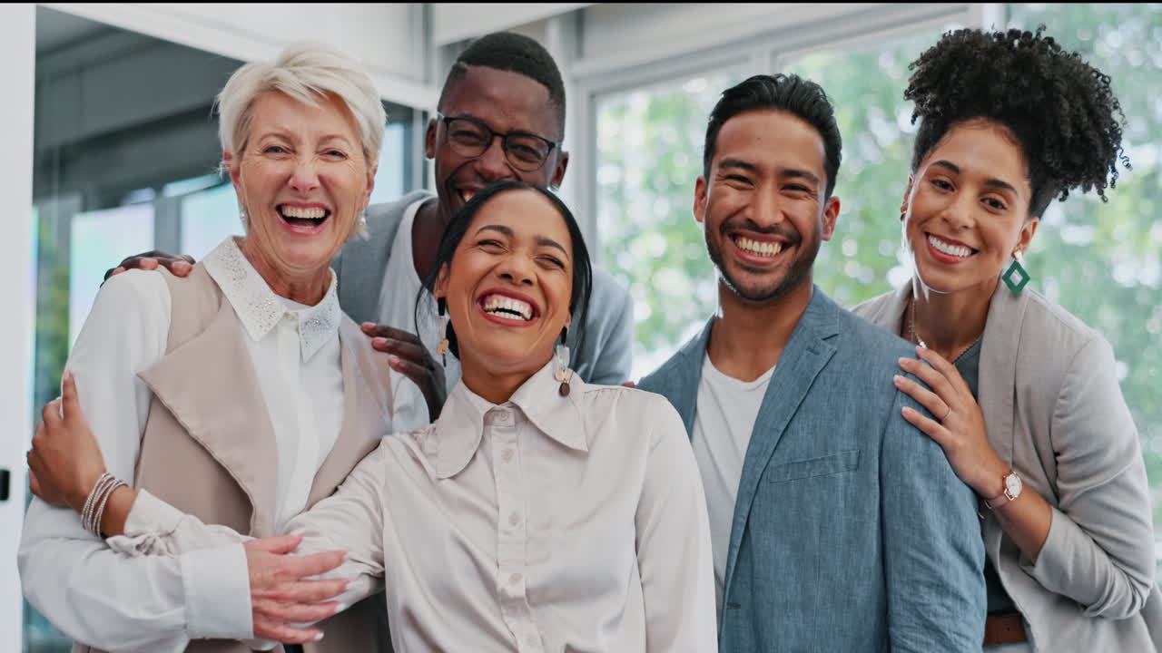 Business people, happy and collaboration