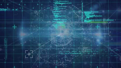 animation of data processing over globe