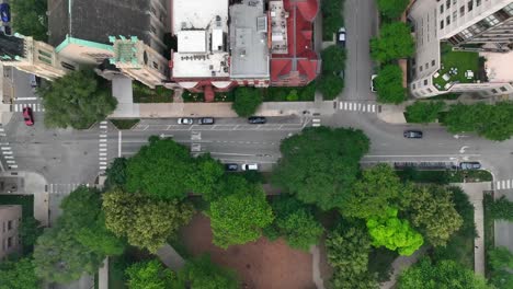 Top-down-view-of-city-street-and-block