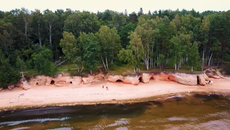 veczemju cliffs red rocks, latvia