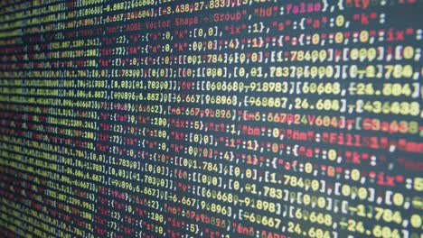 computer code on screen