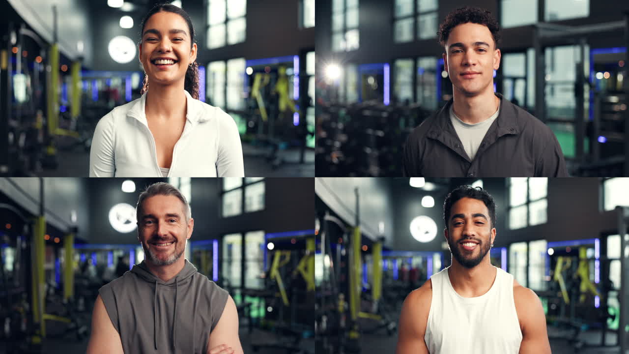 Diverse Group of People at the Gym