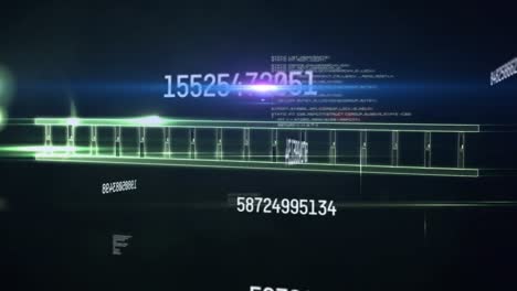 animation of dna strand spinning over data processing