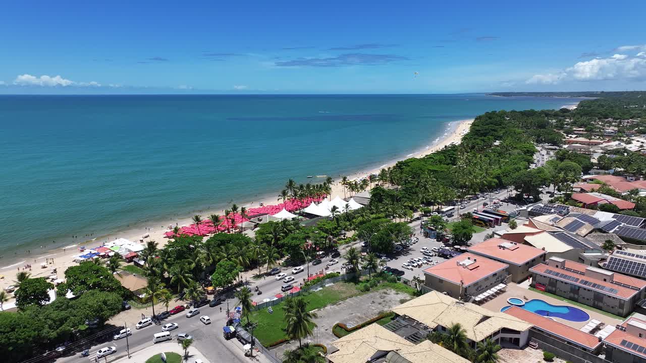 escena de la playa en porto seguro bahía brasil