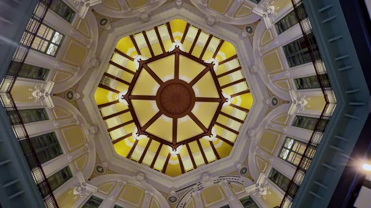 Beautiful ceiling design of Tokyo Station showcasing intricate architectural details