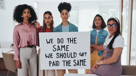 group, women and protest poster for justice