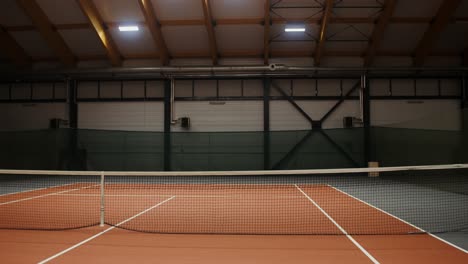 empty indoor tennis court