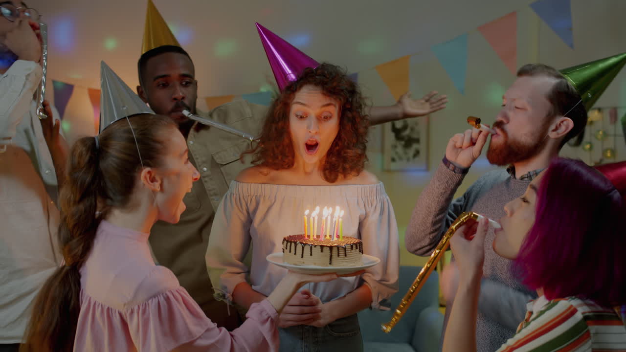 celebración de cumpleaños con amigos