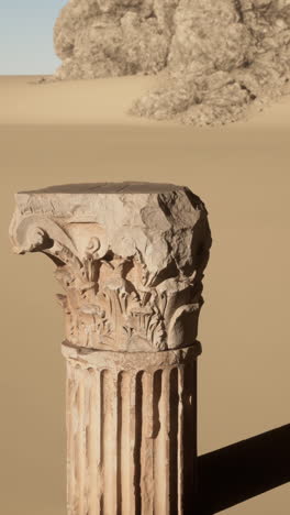 ancient column in the desert