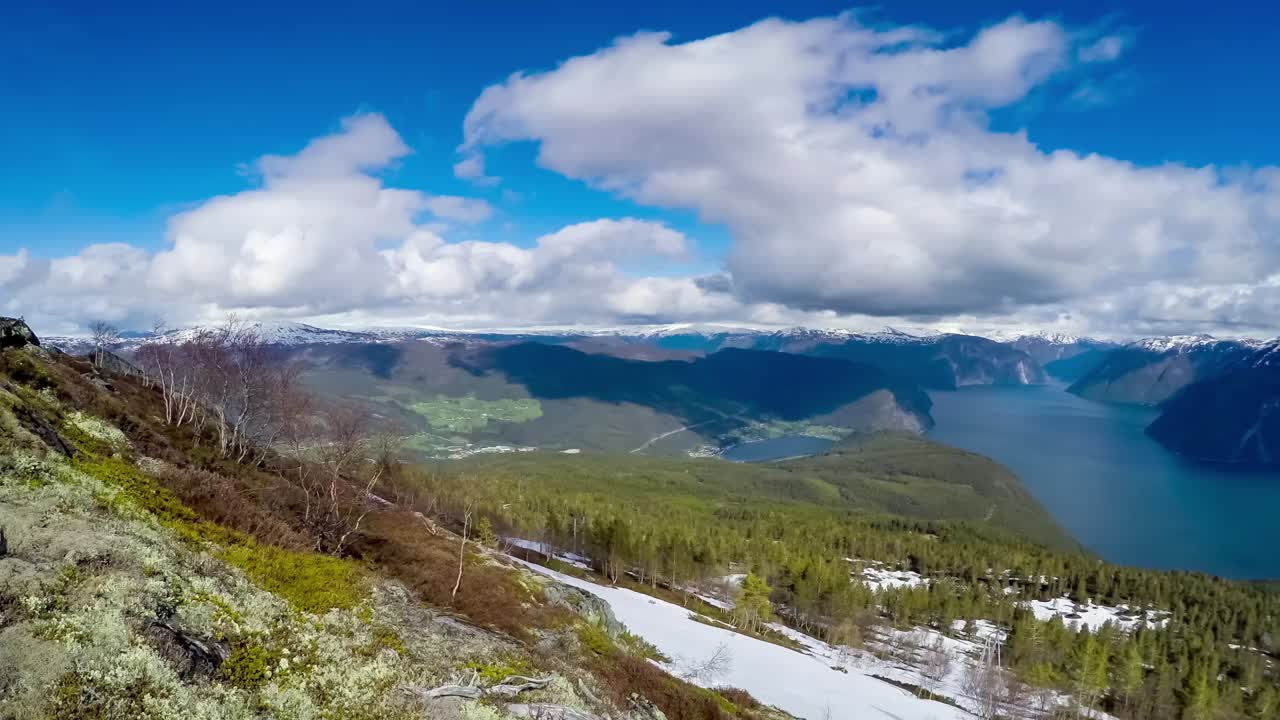 아름다운 노르웨이 자연. 소그네 피오르덴.