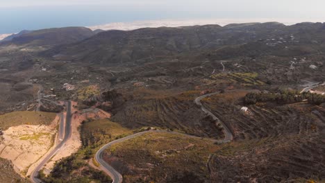 The-mountains-near-Almeria-in-the-south-of-Spain,-Aerial-shot