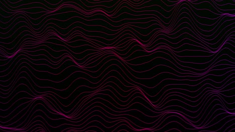 fondo de onda rosa abstracto. fondo de big data tecnológico. movimiento del flujo de datos digitales. onda de partículas de big data. onda futurista de puntos. fondo cibernético o tecnológico. bucle vj sin costuras 4k