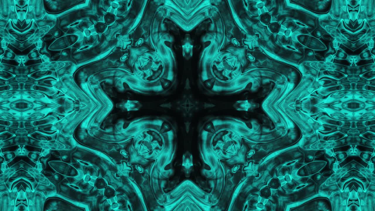 caleidoscopio azul claro fondo abstracto, bucle sin costuras