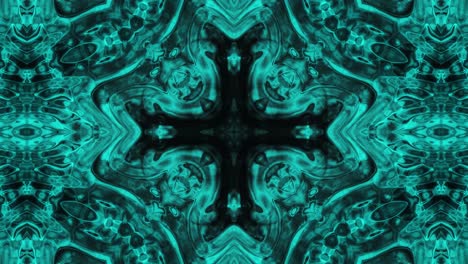 Hellblauer-Kaleidoskop-abstrakter-Hintergrund,-Nahtlose-Schleife