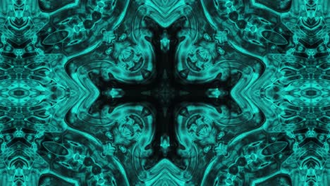 caleidoscopio azul claro fondo abstracto, bucle sin costuras