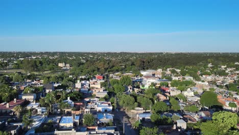 drone footage of merlo, suburbs of buenos aires, argentina