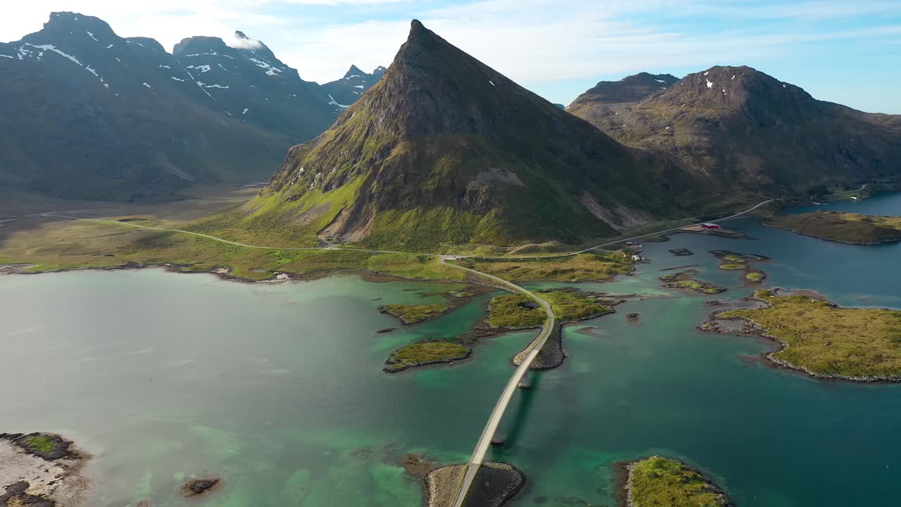 Fredvang Bridges Panorama isole Lofoten