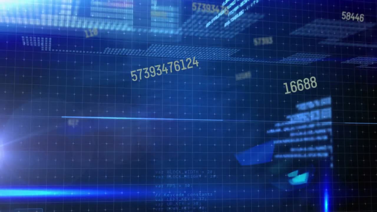 Animation of numbers changing over data processing