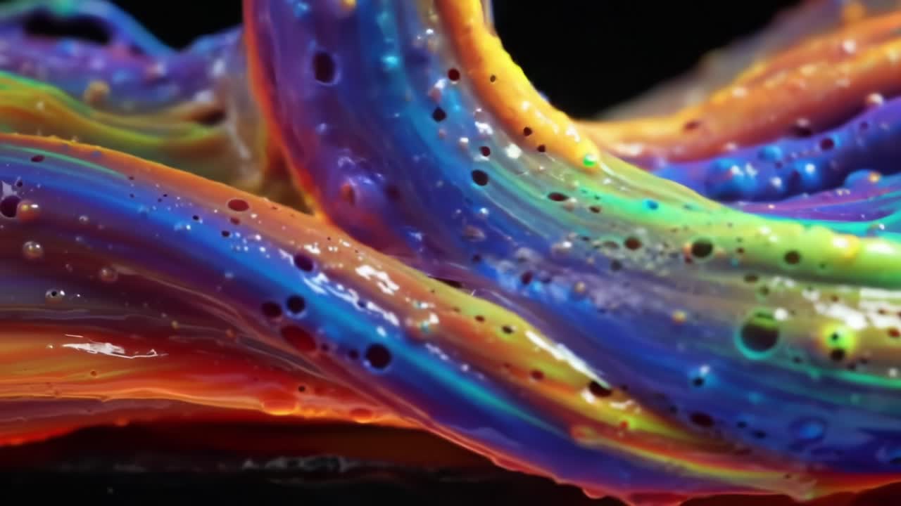 Exploring Vibrant Colors and Textures in a Mesmerizing Art Creation Process
