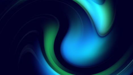 abstract spiral gradient rotate. twisted curved lines rotate as creative abstract background with liquid gradient of green blue colors mix slowly with copy space. 4k smooth seamless looped animation.