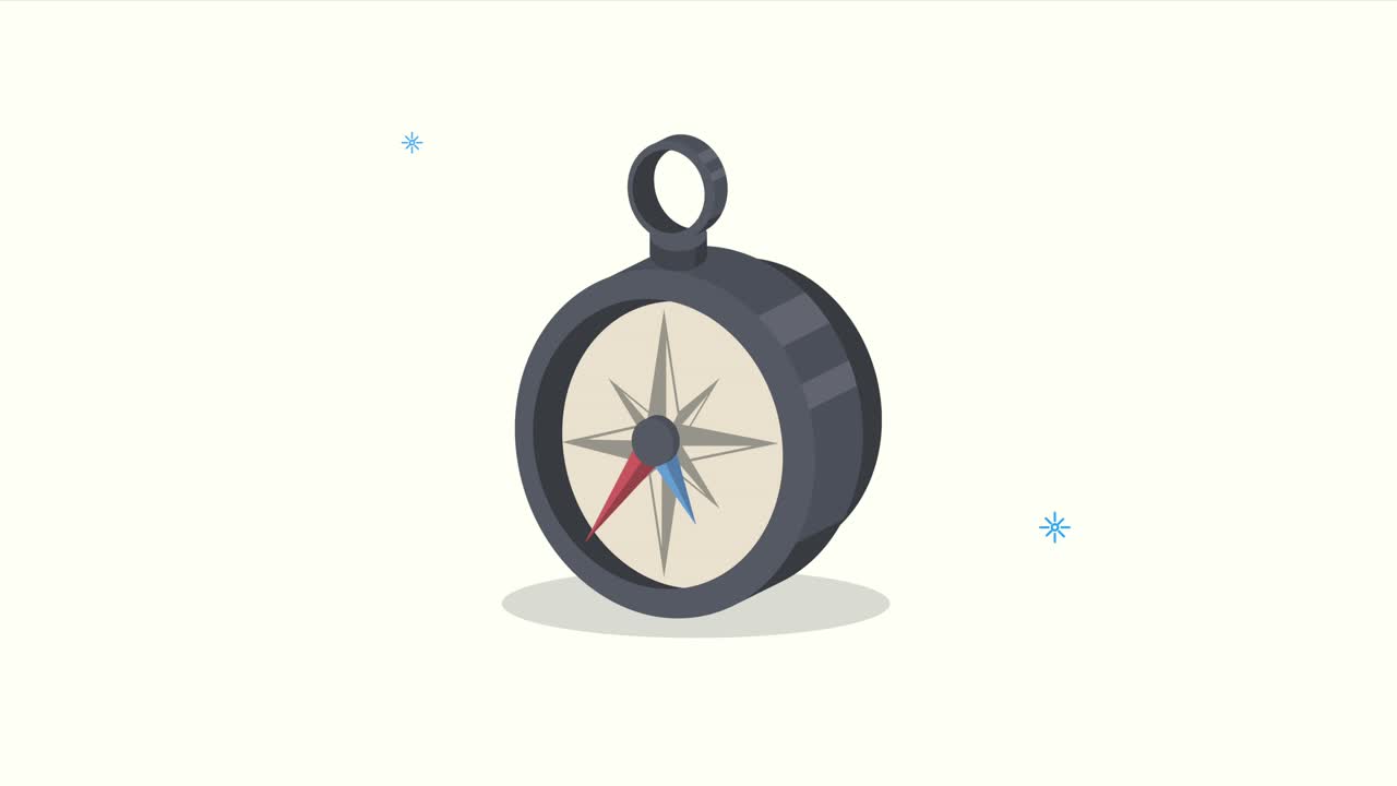 compass guide technology device animation