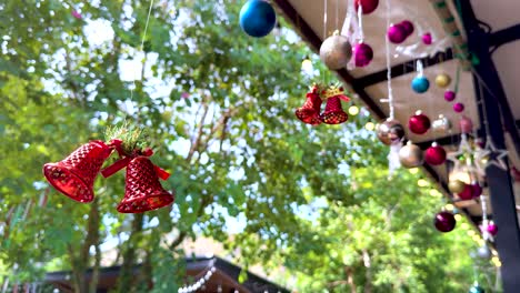 colorful bells sway gently in the breeze