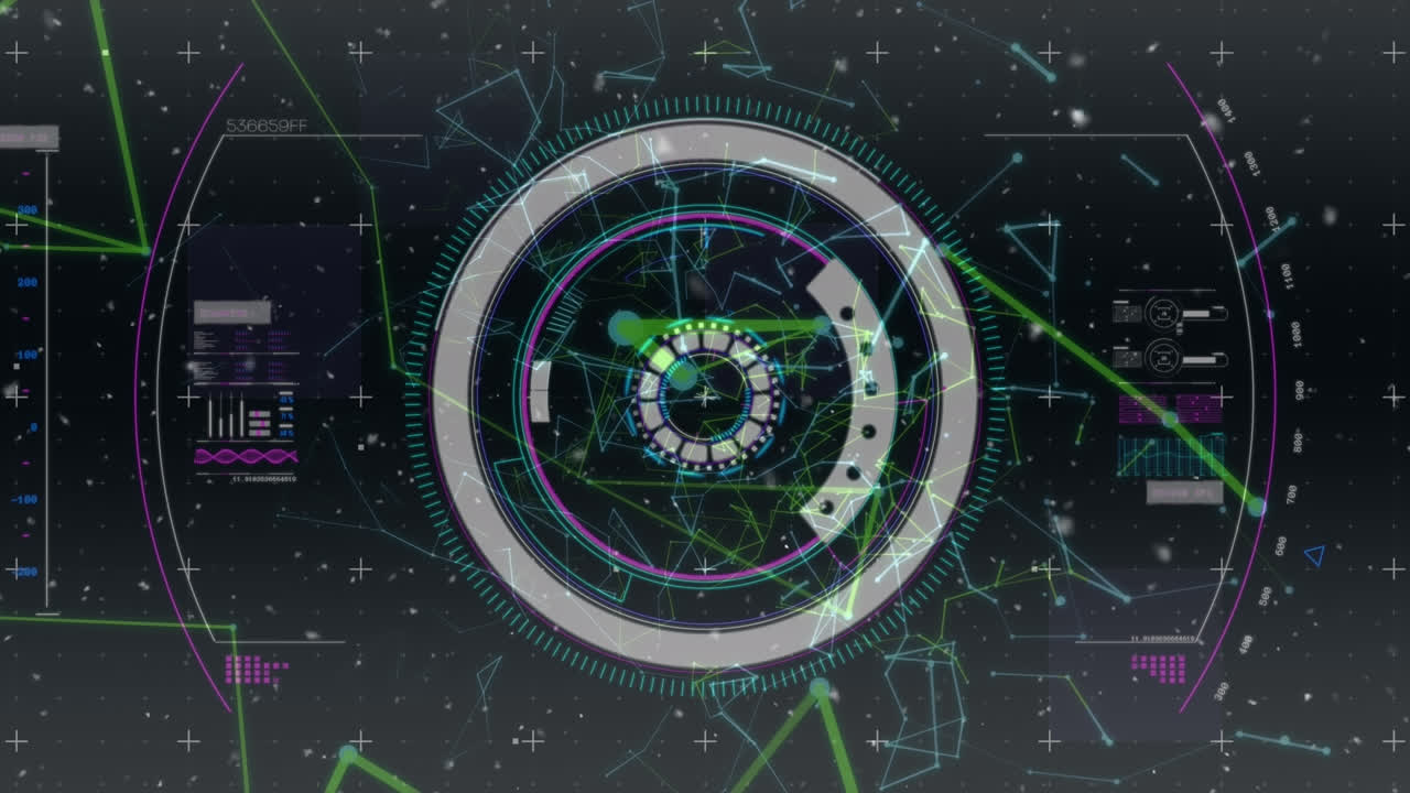 animación del procesamiento de datos sobre formas