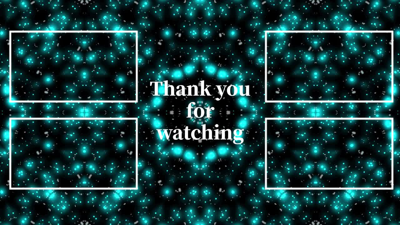 입자 반이는 칼레도스코프 엔드 카드 엔딩 스크린 모션 그래픽