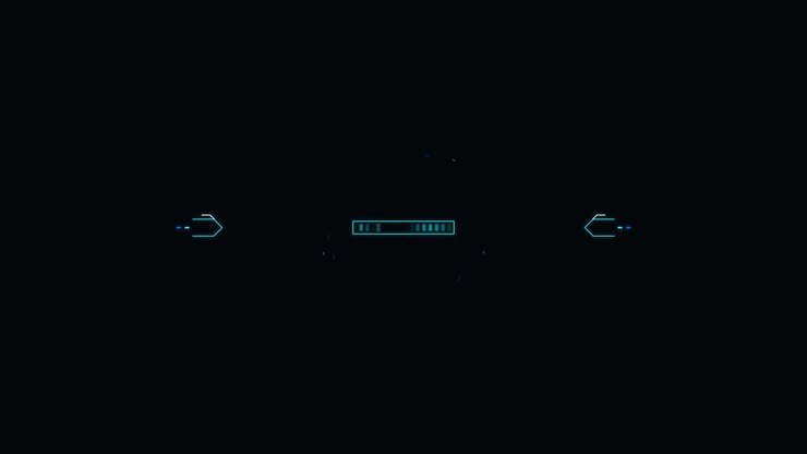 Futuristic Digital Loading Bar Animation on Dark Background