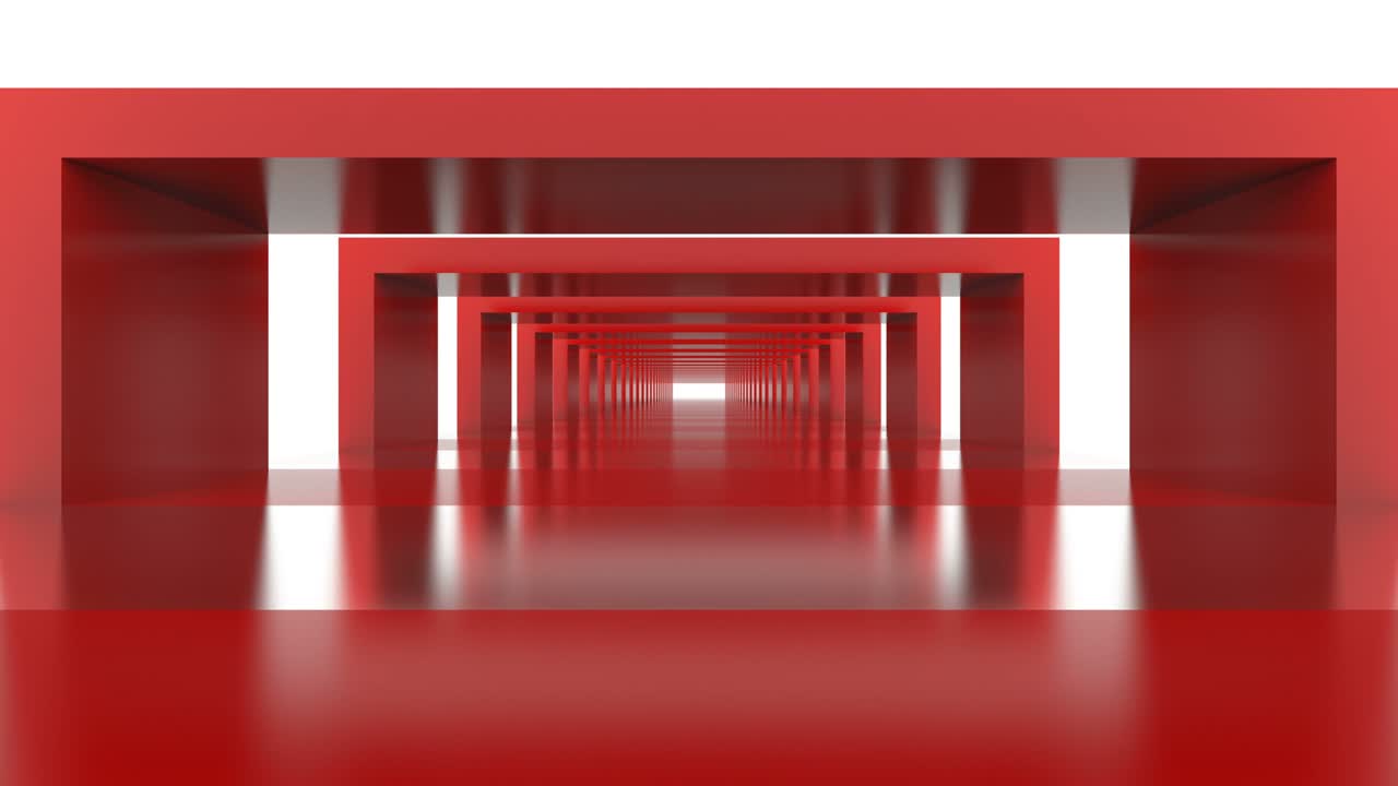 красный технологический цикличный абстрактный диско-тунель