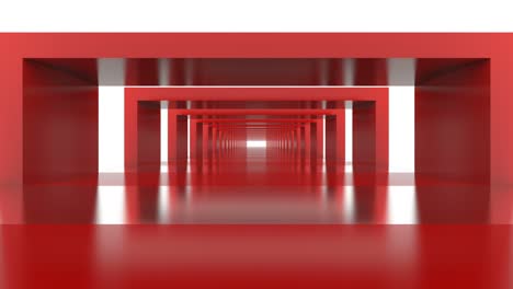 red technological loopable abstract disco tunnel