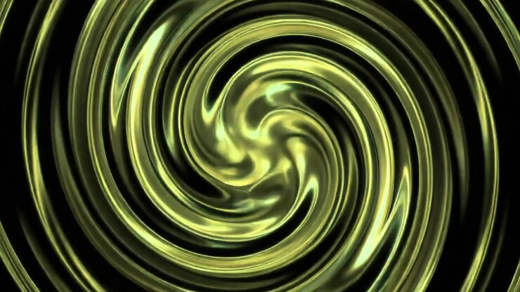 Abstract Golden Spiral Motion Graphic on Black Background